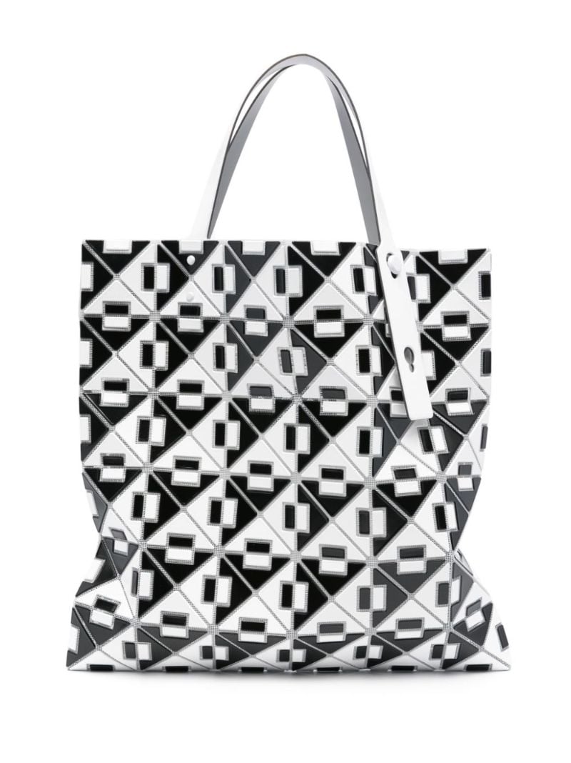 Black Connect Geometric Tote Bag