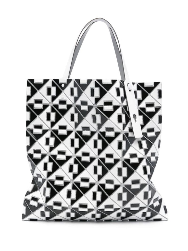 Black Connect Geometric Tote Bag