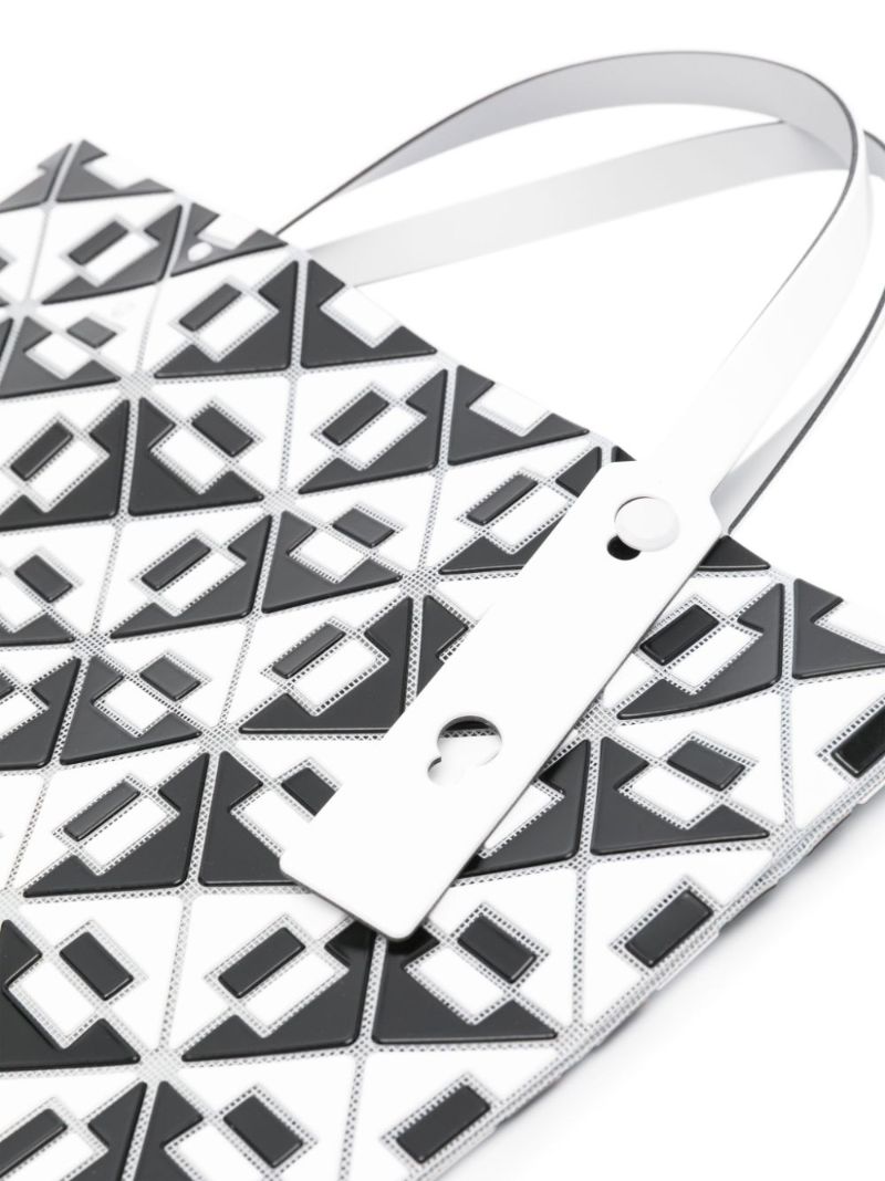 Black Connect Geometric Tote Bag