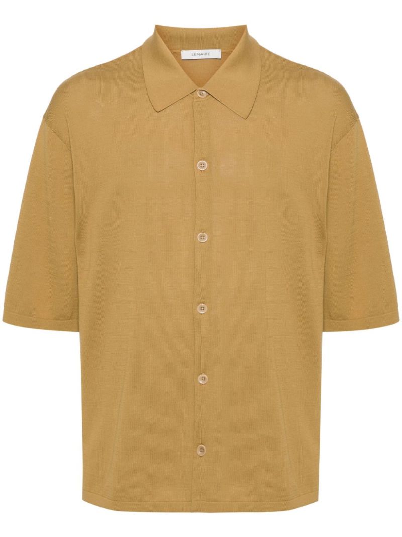 Yellow Cotton Knitted Shirt