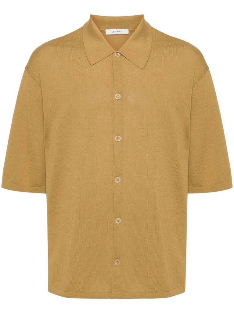 Yellow Cotton Knitted Shirt