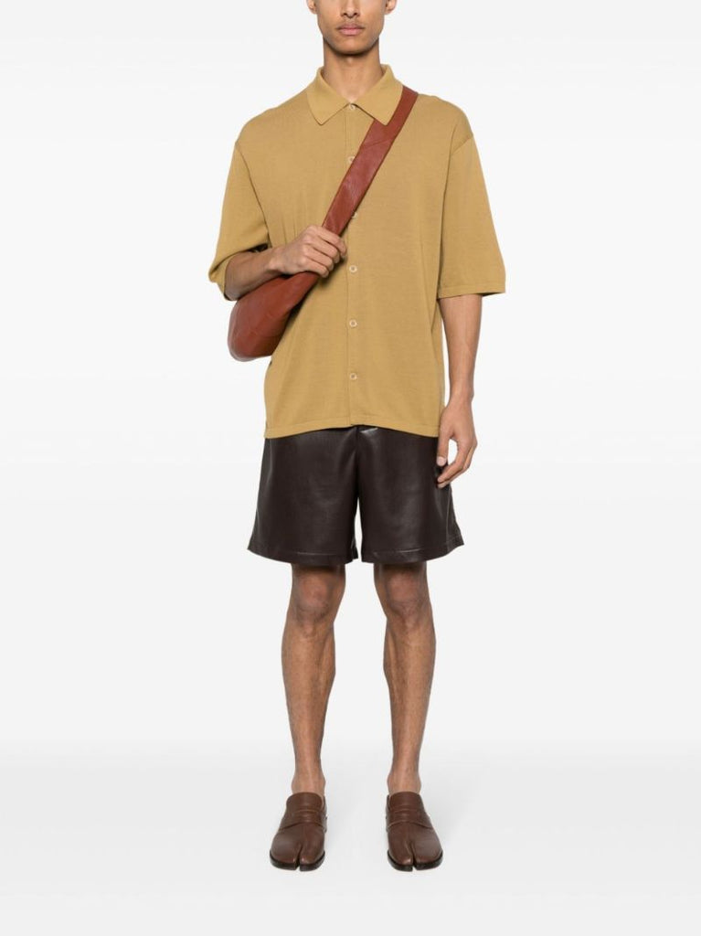 Yellow Cotton Knitted Shirt