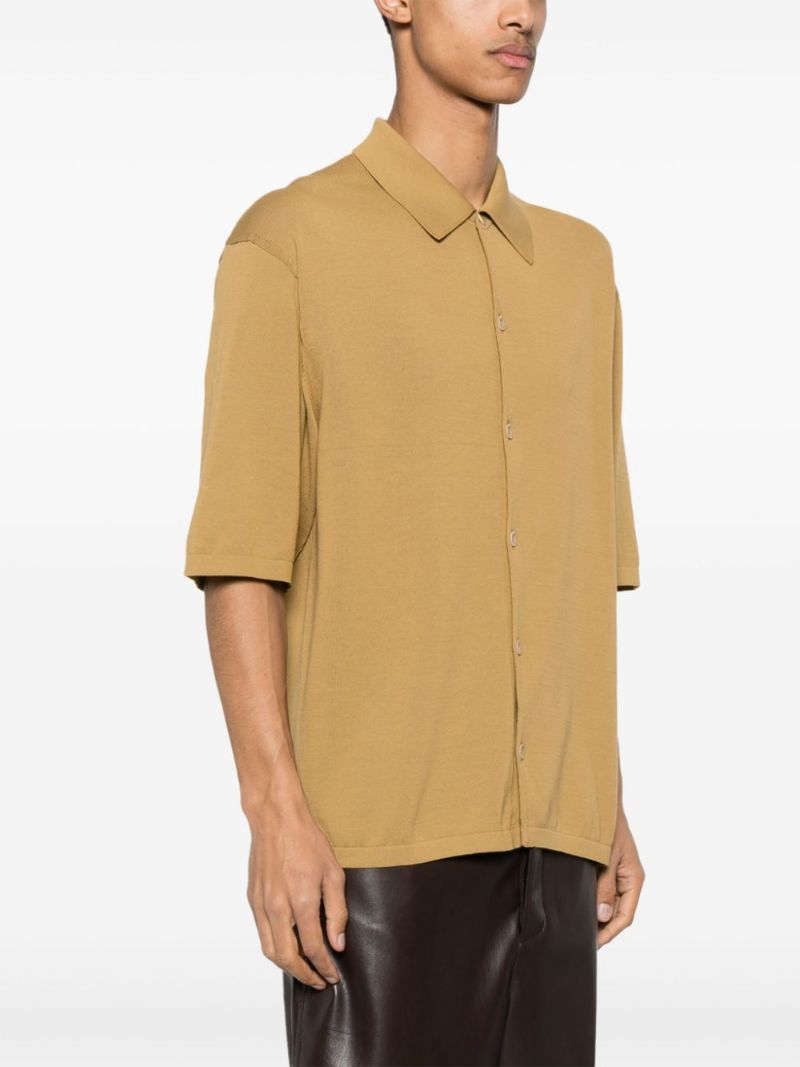 Yellow Cotton Knitted Shirt