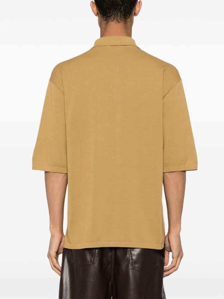 Yellow Cotton Knitted Shirt