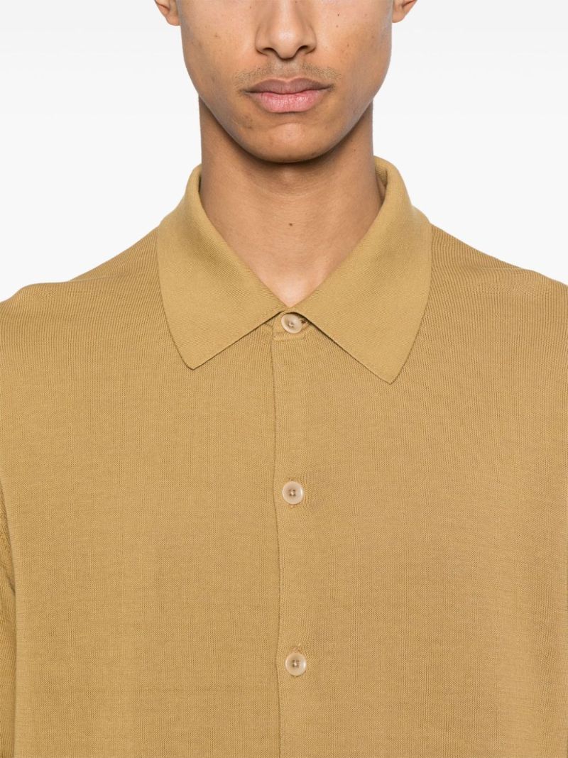 Yellow Cotton Knitted Shirt