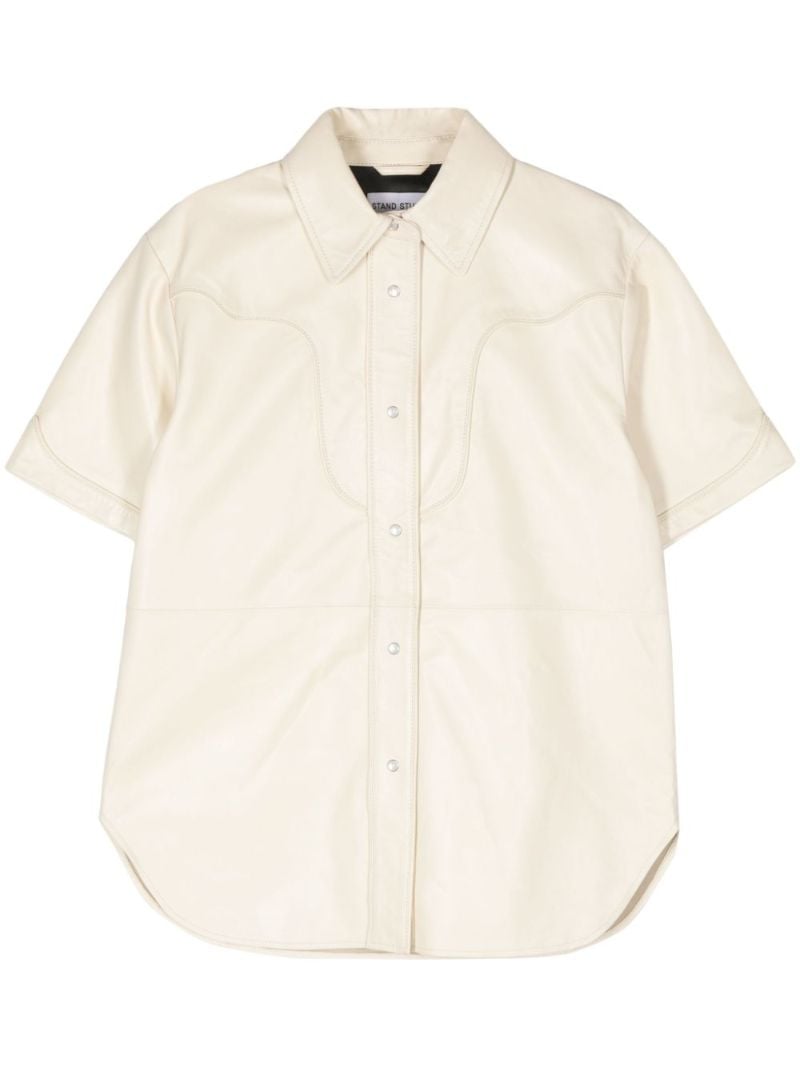 Neutral Saloon Leather Shirt
