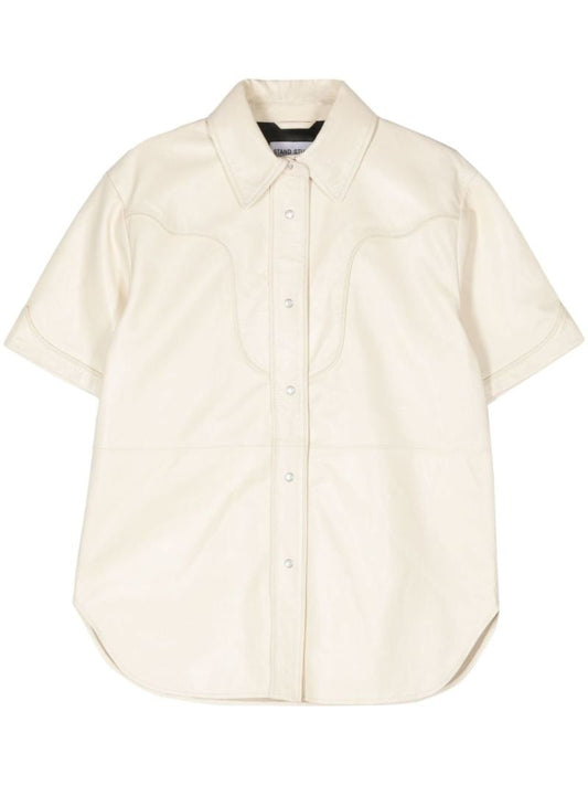 Neutral Saloon Leather Shirt
