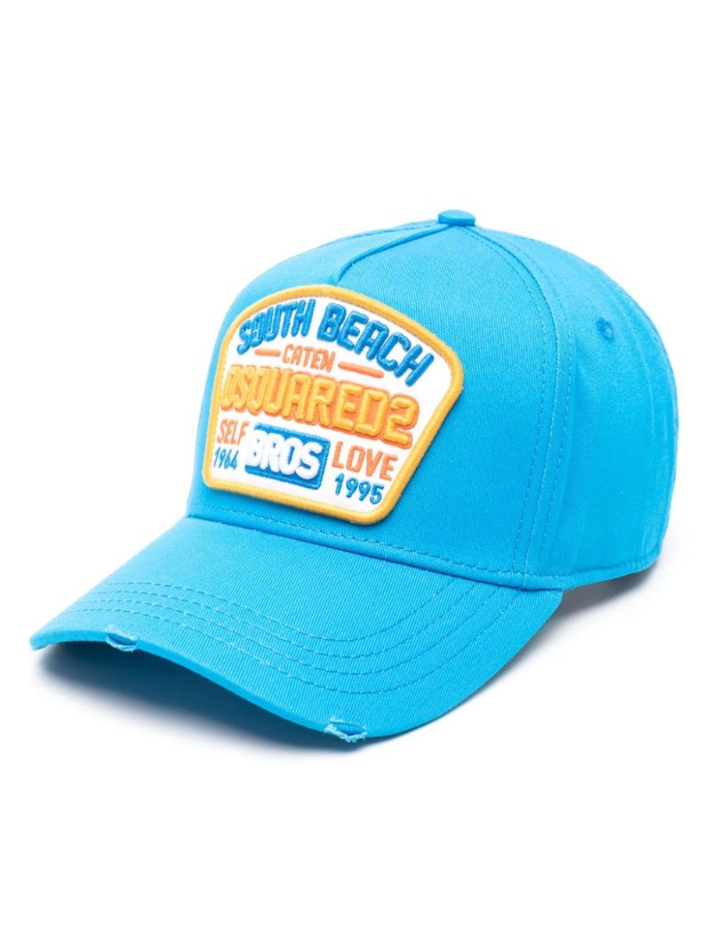 Blue Logo-patch Cotton Baseball Cap
