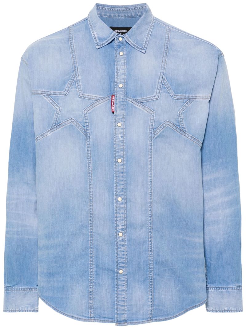 Blue Twin Stars Denim Shirt