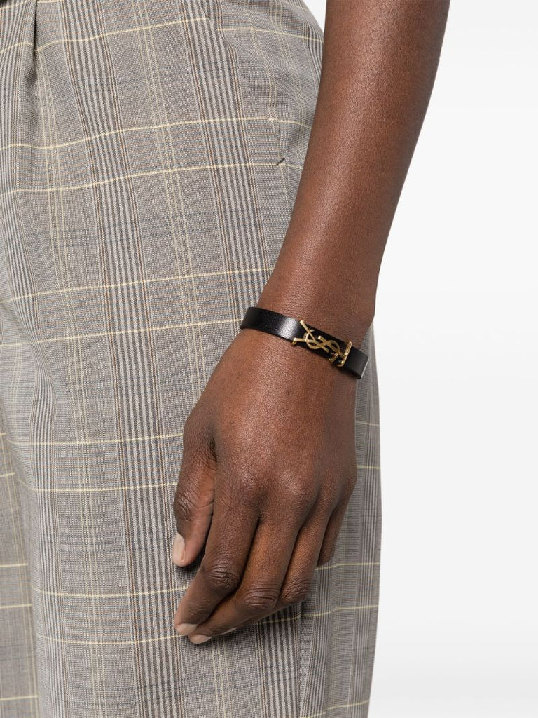 Black Cassandre Leather Bracelet