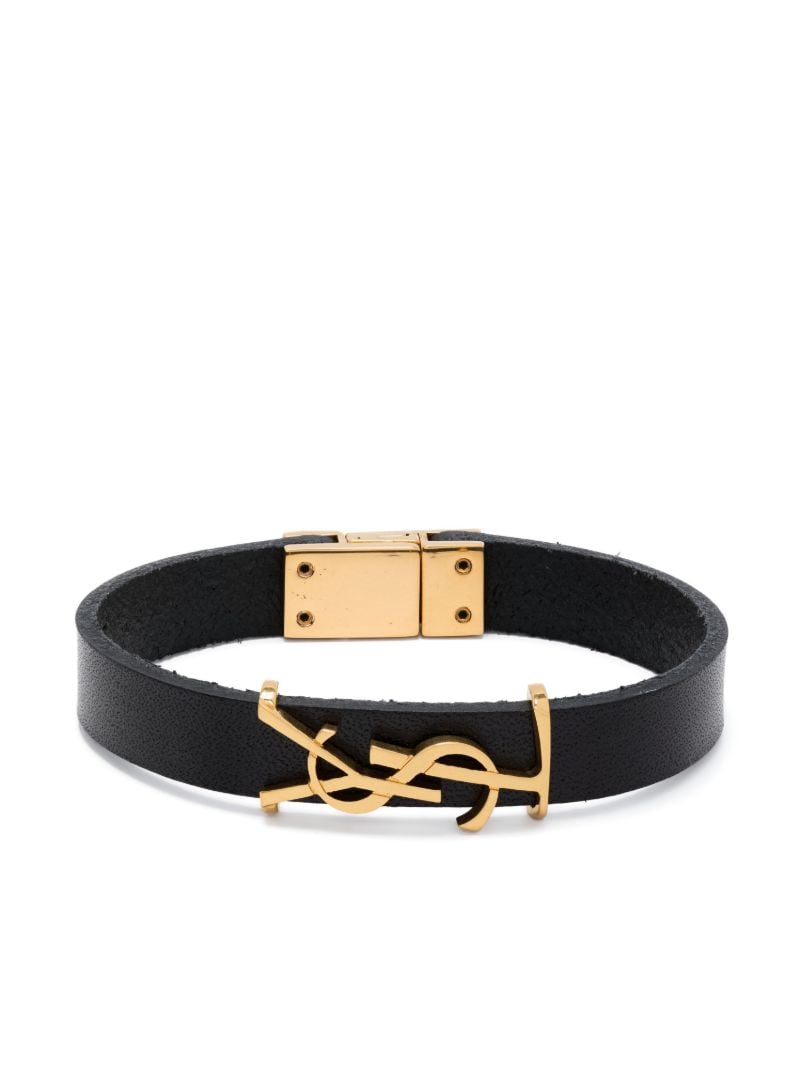 Black Cassandre Leather Bracelet