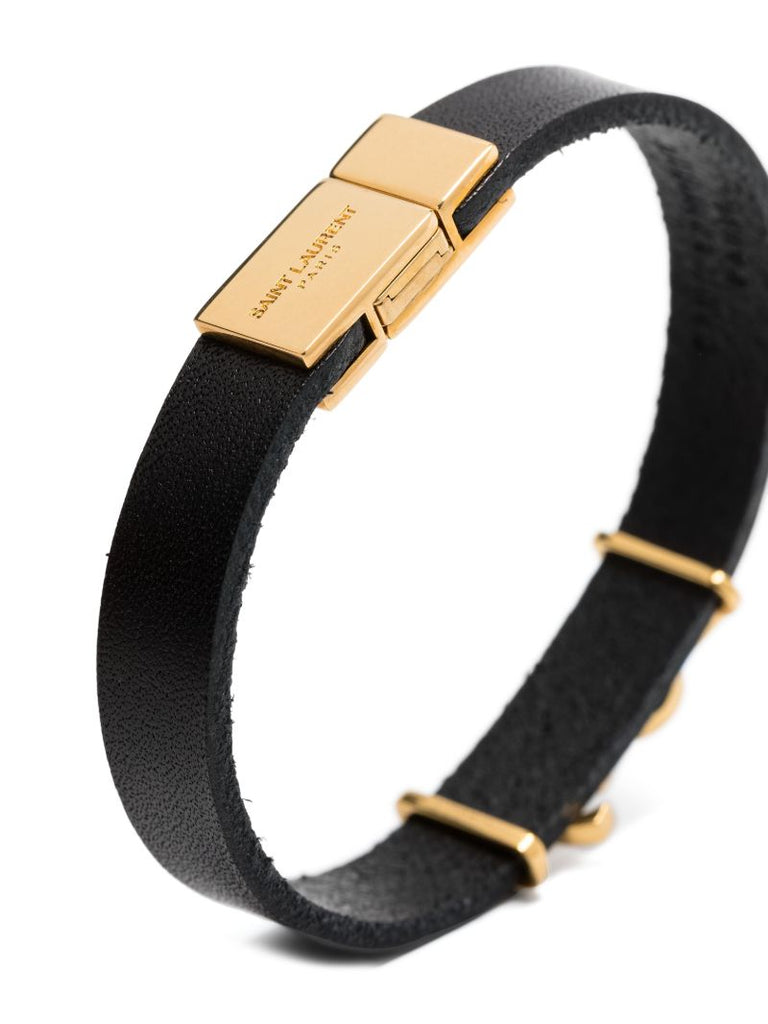 Black Cassandre Leather Bracelet