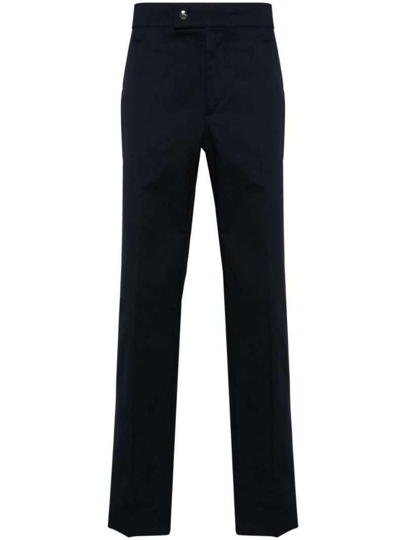 Blue Straight-leg Cotton Trousers