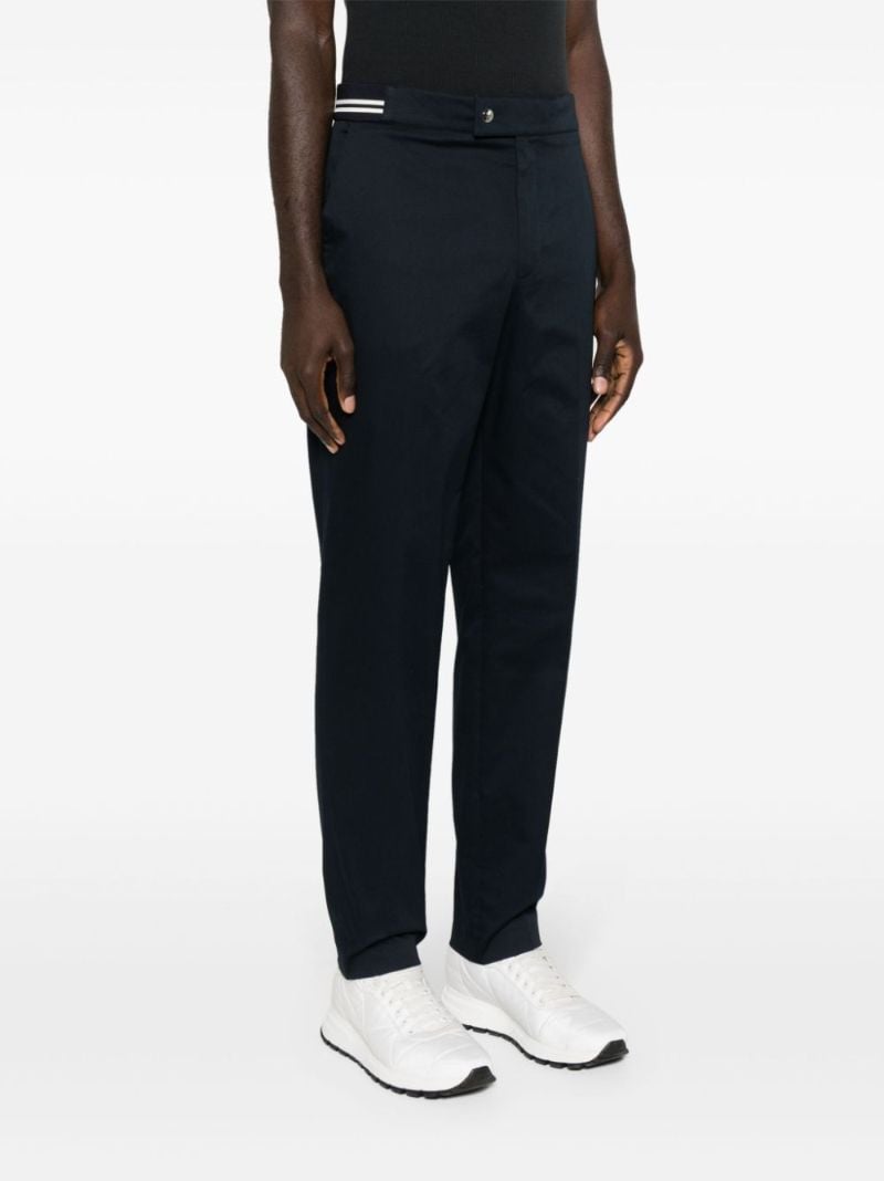 Blue Straight-leg Cotton Trousers