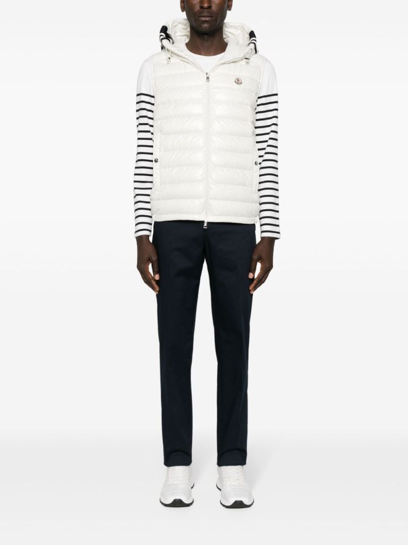 Blue Straight-leg Cotton Trousers