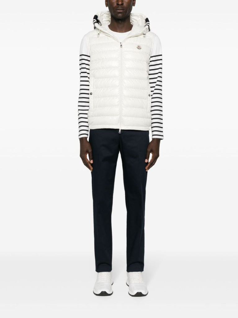 Blue Straight-leg Cotton Trousers