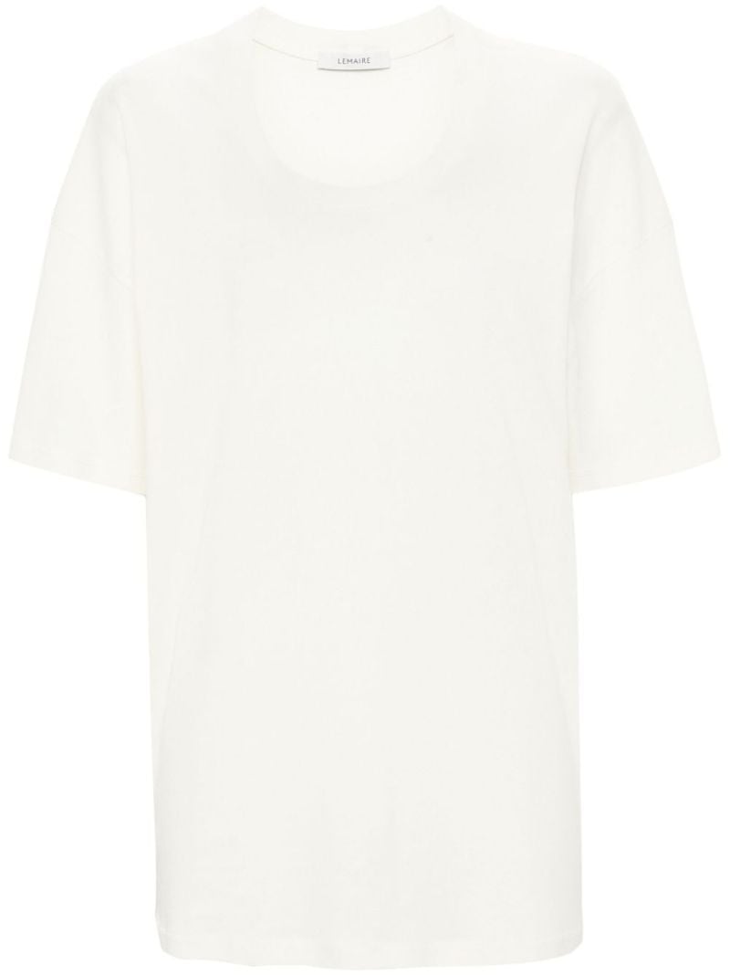 Yellow Scoop Neck Cotton T-shirt