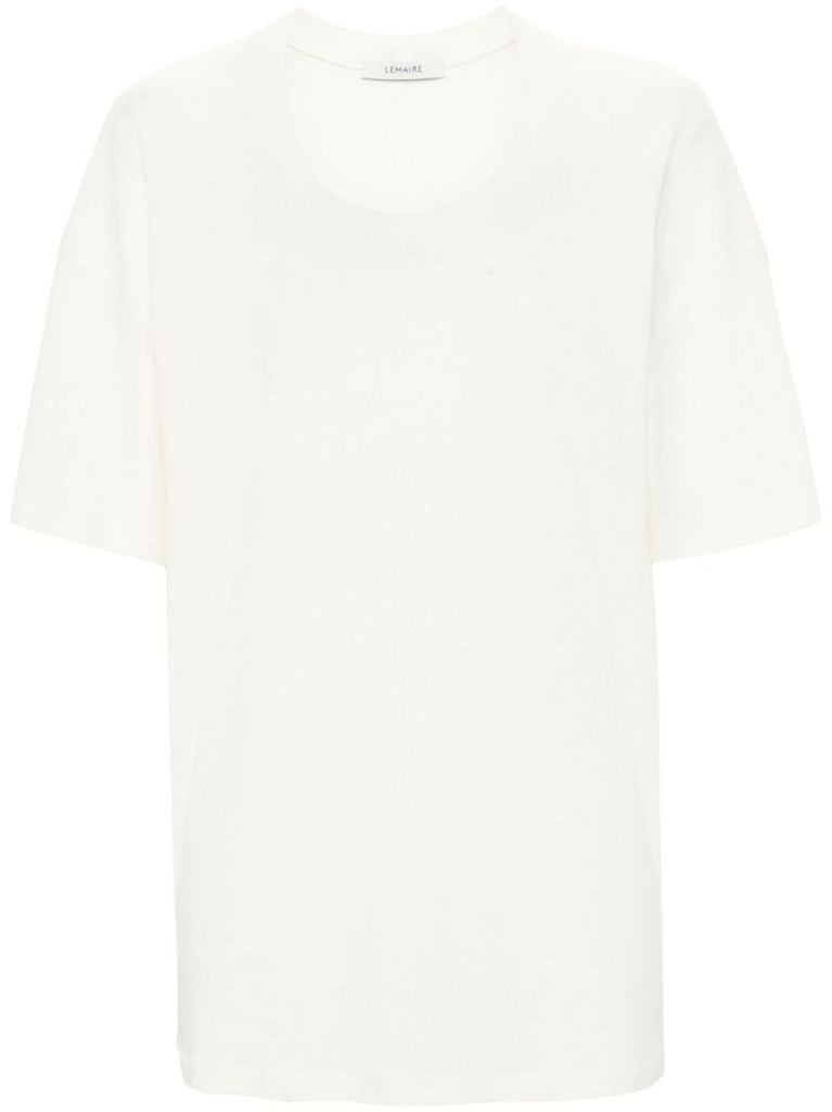 Yellow Scoop Neck Cotton T-shirt
