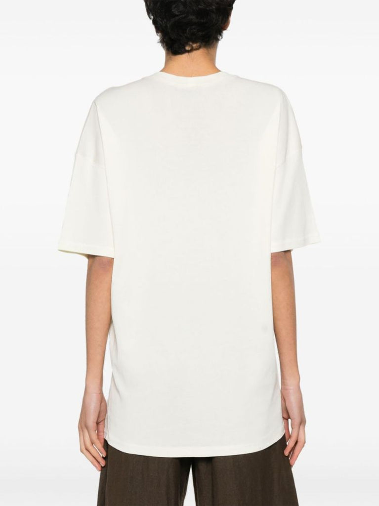 Yellow Scoop Neck Cotton T-shirt