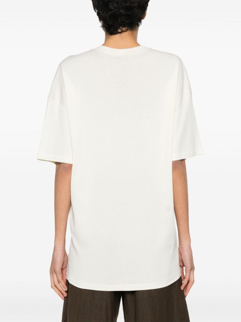 Yellow Scoop Neck Cotton T-shirt