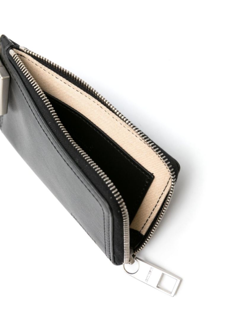 Black Le Porte-zippÃ_x0083_Â© Cuerda Leather Wallet