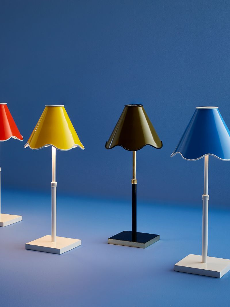 Orange Ripple Rechargeable Led Table Lamp