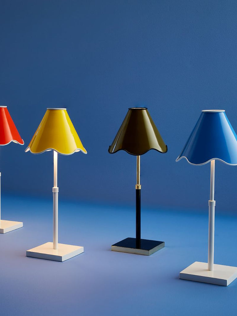 Orange Ripple Rechargeable Led Table Lamp