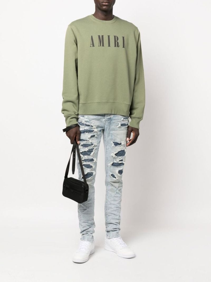 Blue P001 Destroyed Skinny Jeans