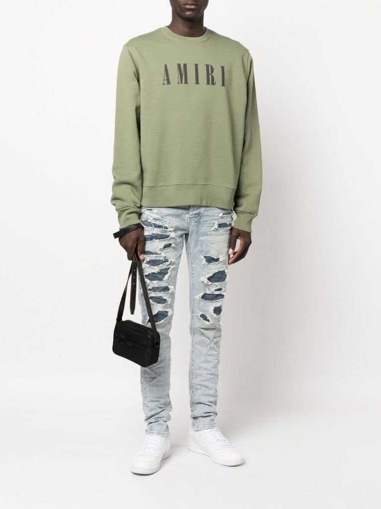 Blue P001 Destroyed Skinny Jeans