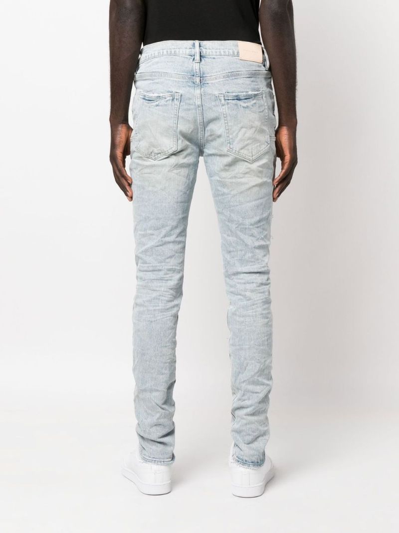Blue P001 Destroyed Skinny Jeans
