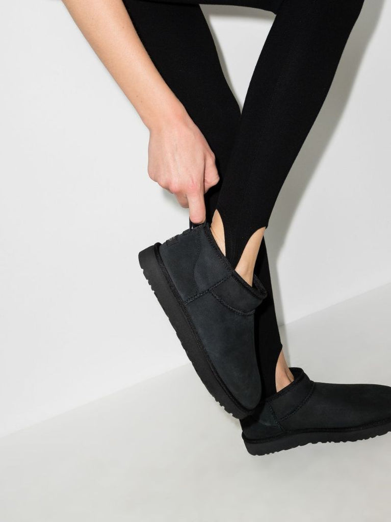 Black Classic Ultra Mini Suede Ankle Boots