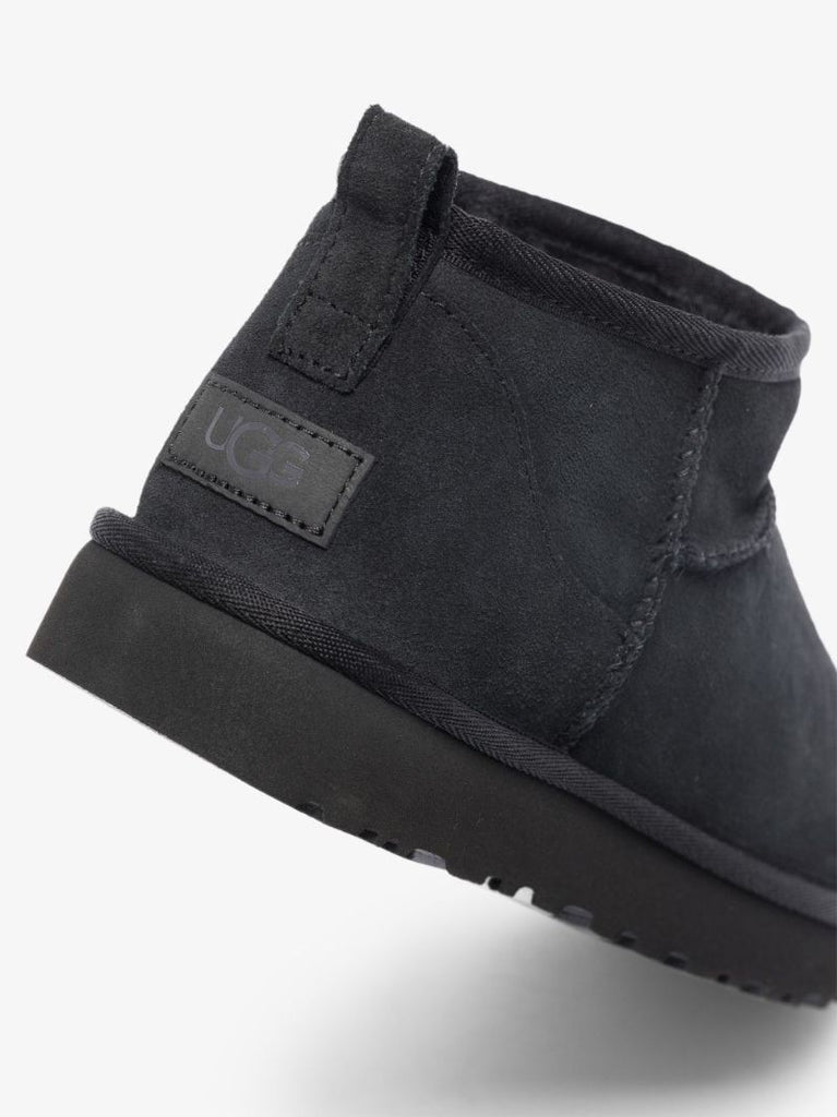 Black Classic Ultra Mini Suede Ankle Boots