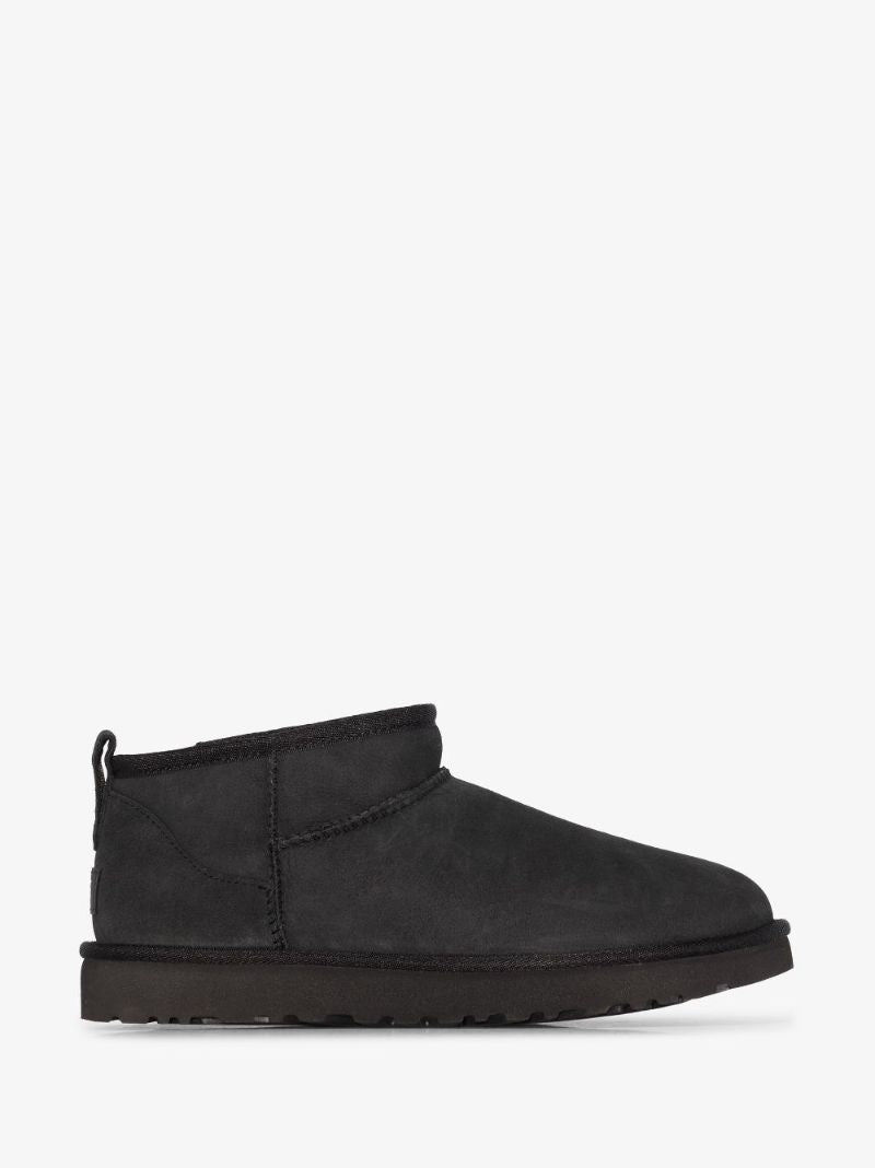 Black Classic Ultra Mini Suede Ankle Boots