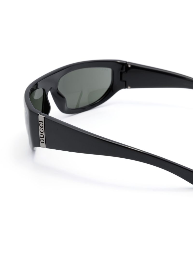 Black Shield Frame Tinted Sunglasses