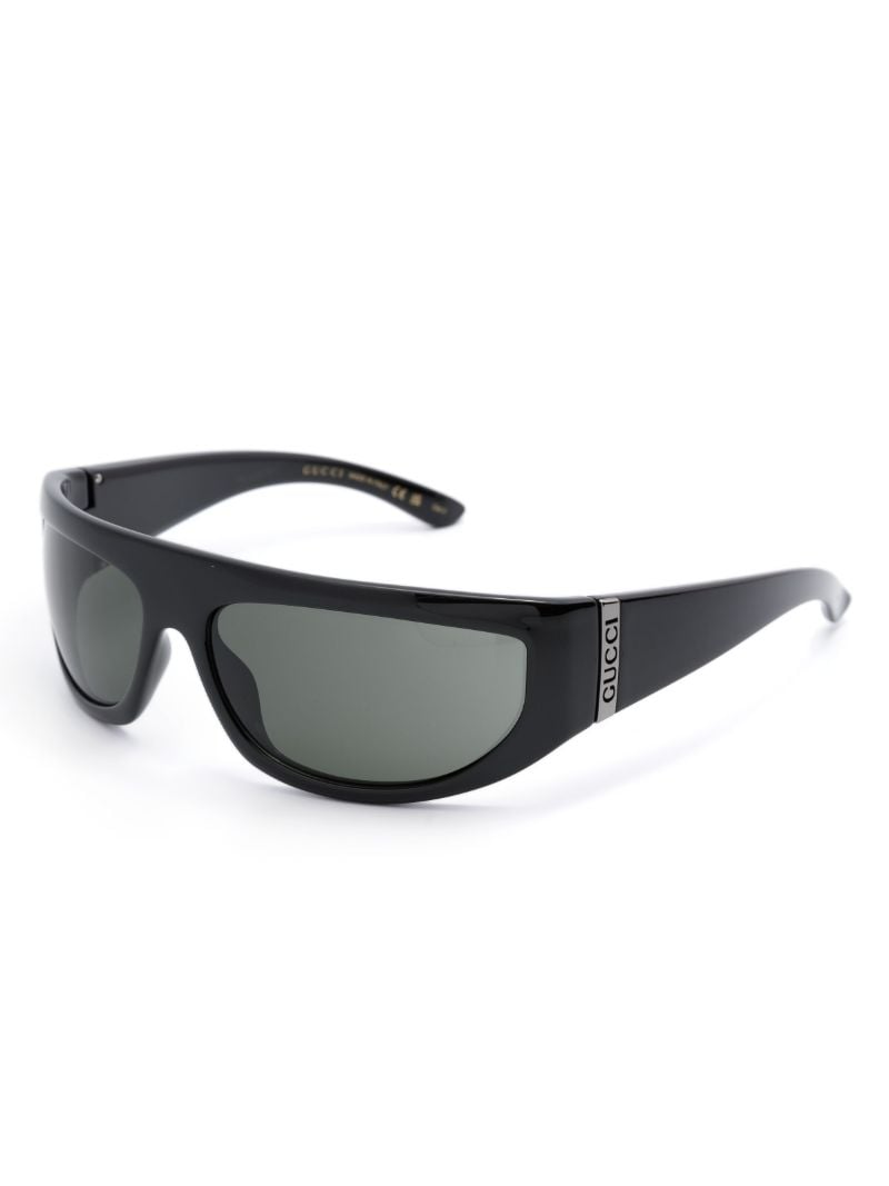 Black Shield Frame Tinted Sunglasses