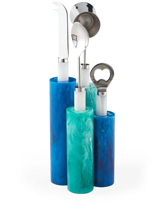 Blue Mustique Barware Set