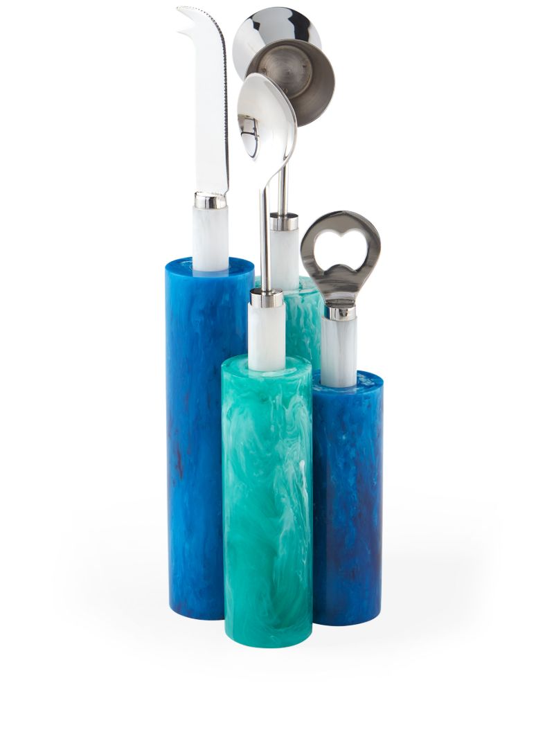 Blue Mustique Barware Set