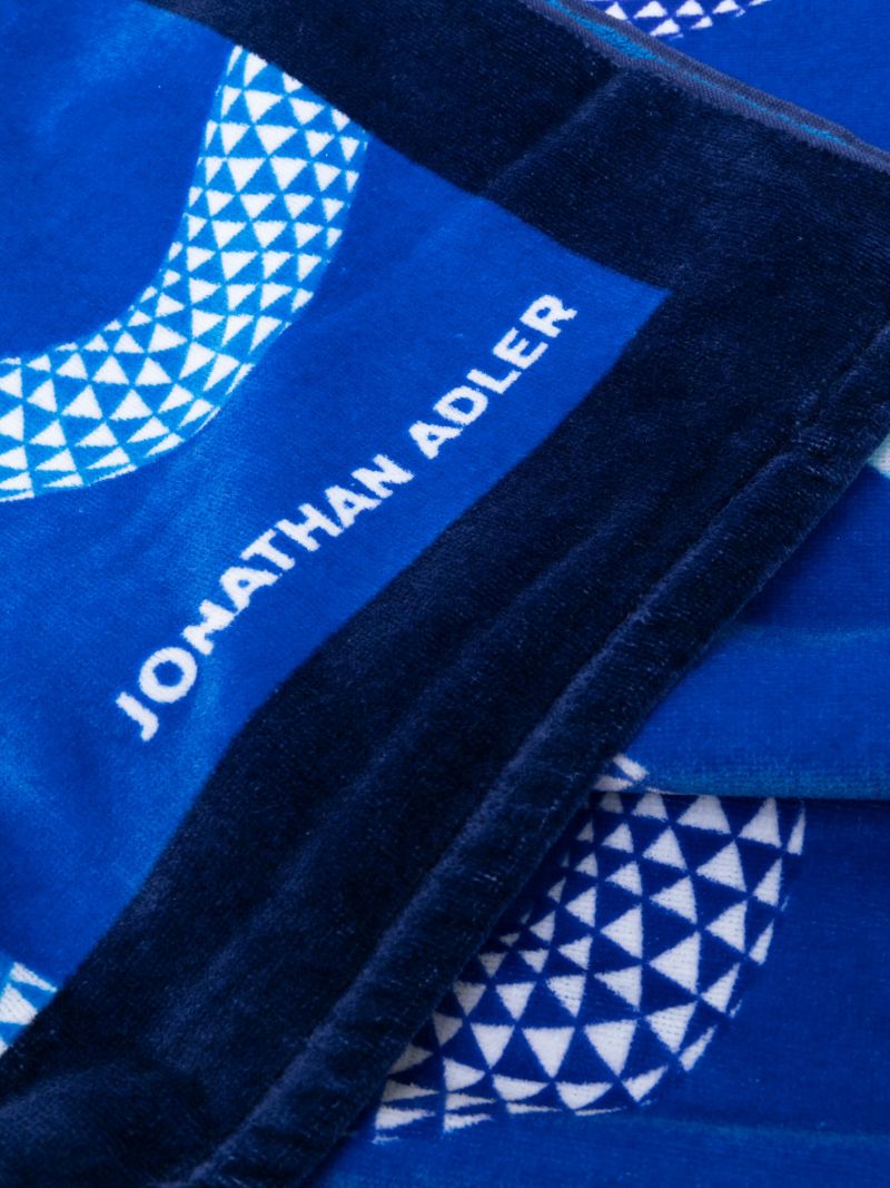 Blue Eden Snake-print Beach Towel