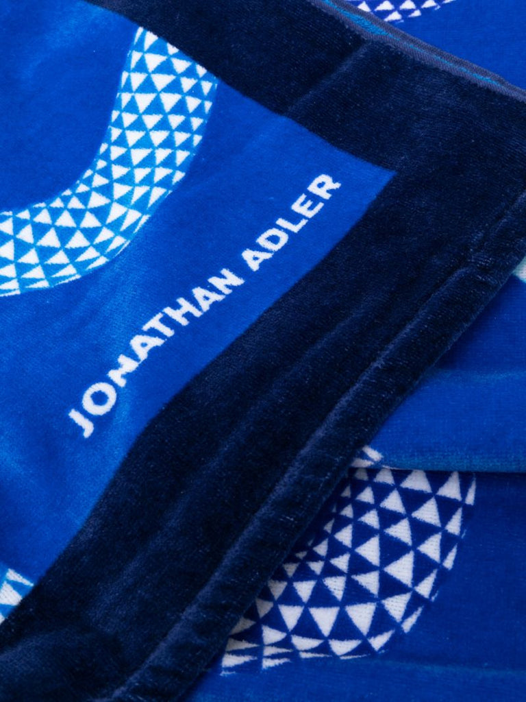 Blue Eden Snake-print Beach Towel