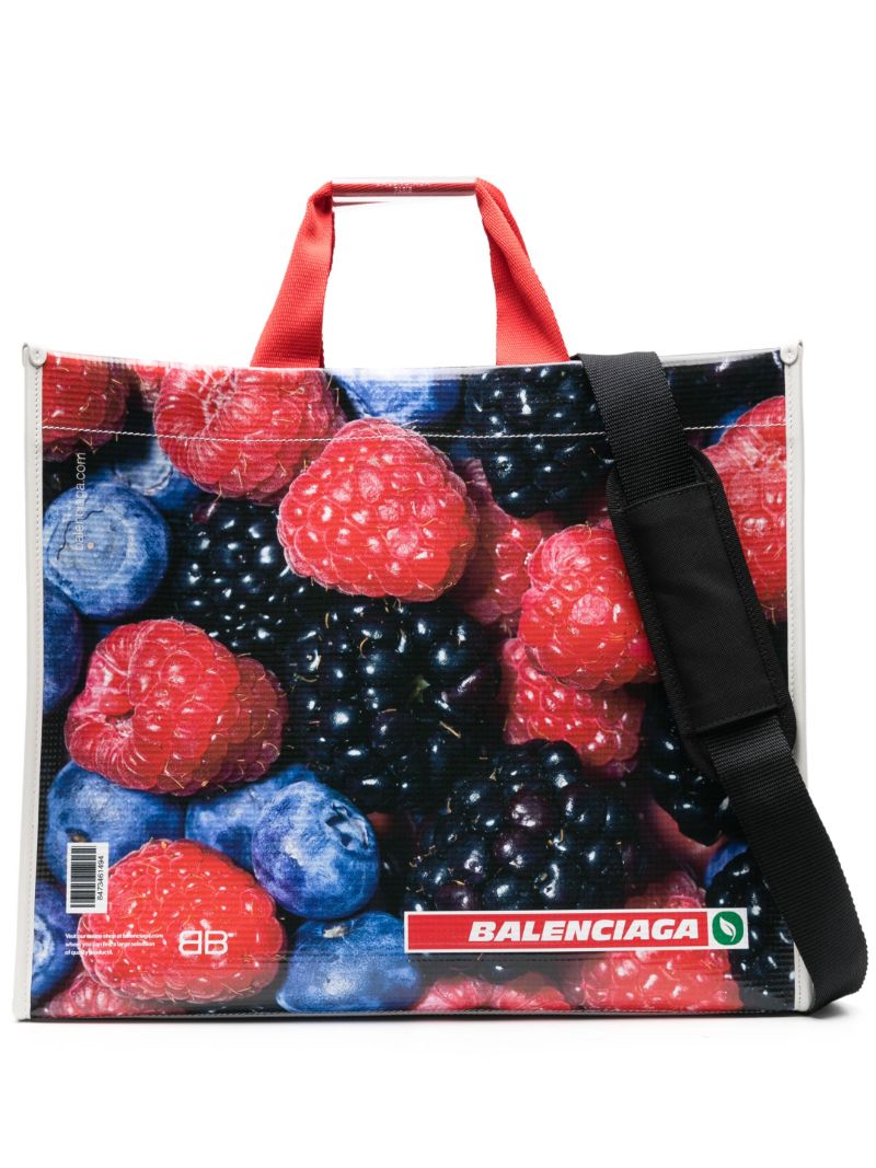 Multicolour Bread Print Tote Bag