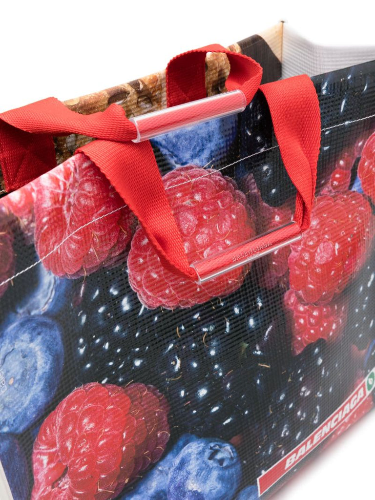 Multicolour Bread Print Tote Bag