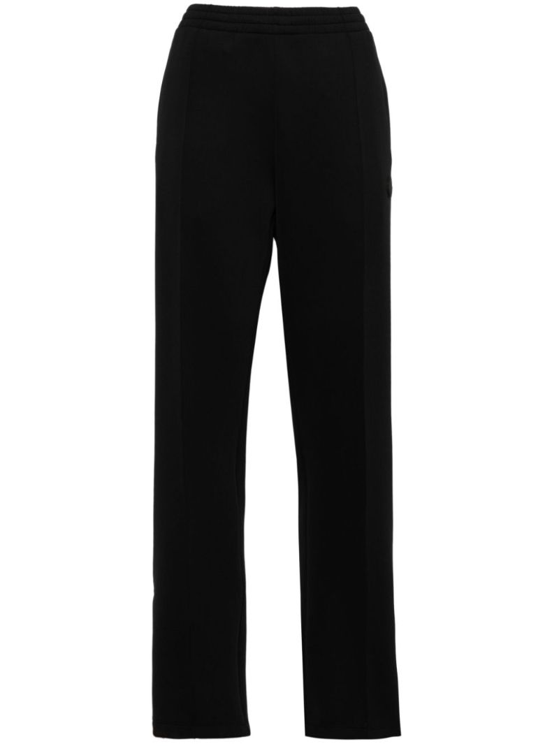 Black Side-slit Straight-leg Track Pants