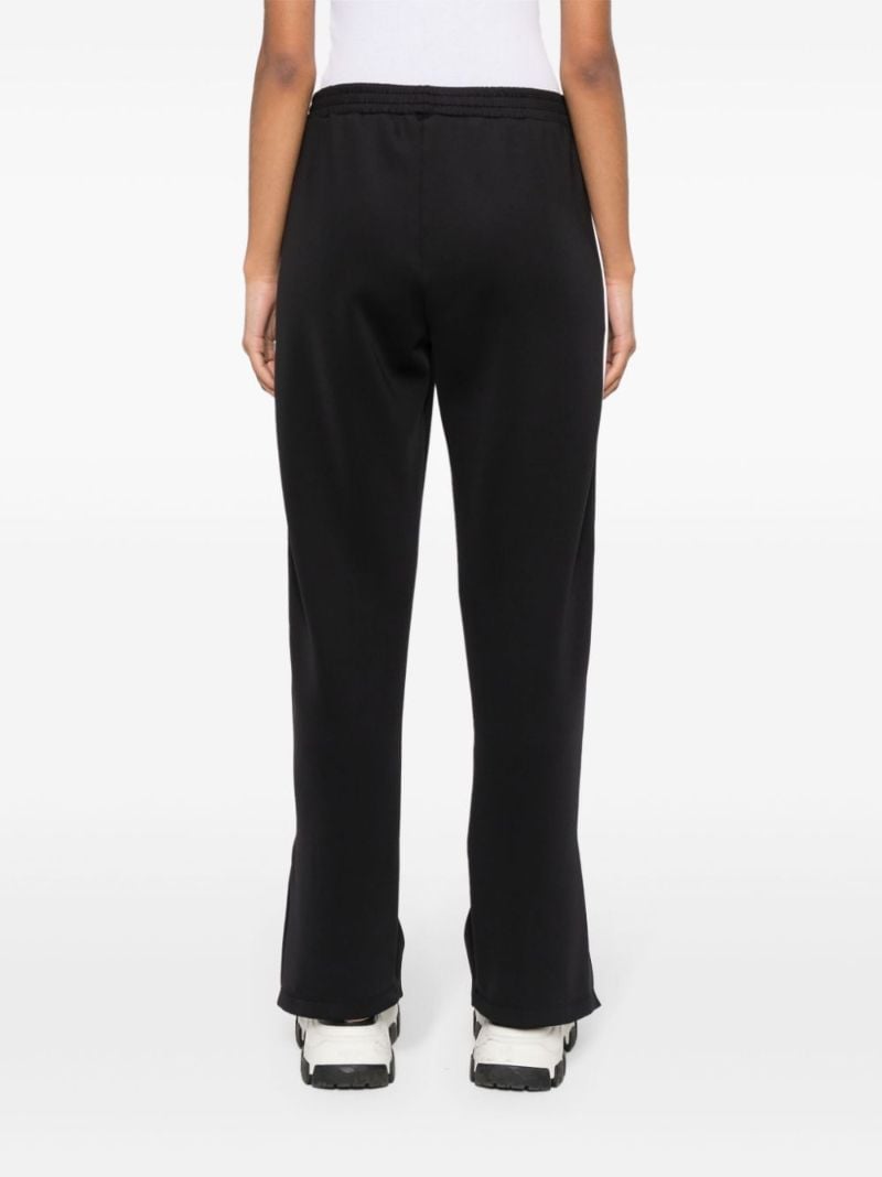Black Side-slit Straight-leg Track Pants