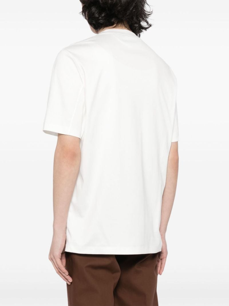 White Logo-embroidered Cotton T-shirt