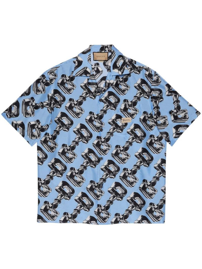 3d Horsebit-print Shirt