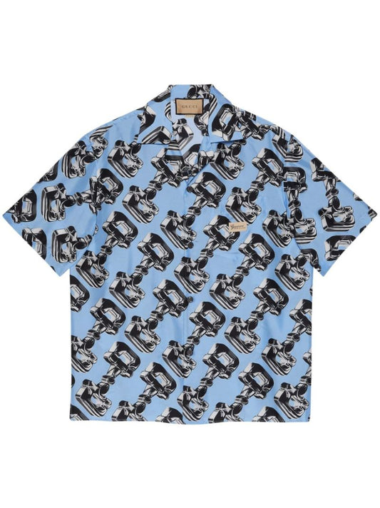 3d Horsebit-print Shirt