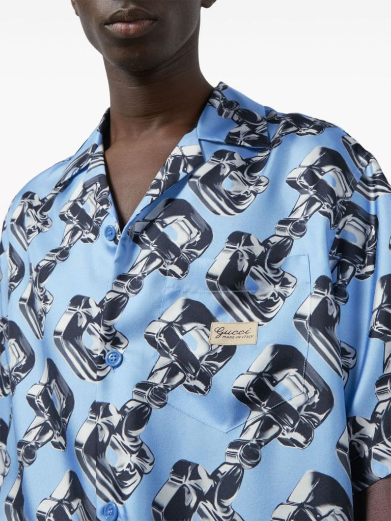 3d Horsebit-print Shirt