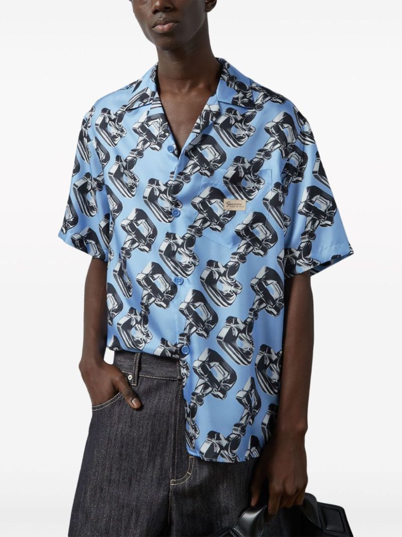 3d Horsebit-print Shirt