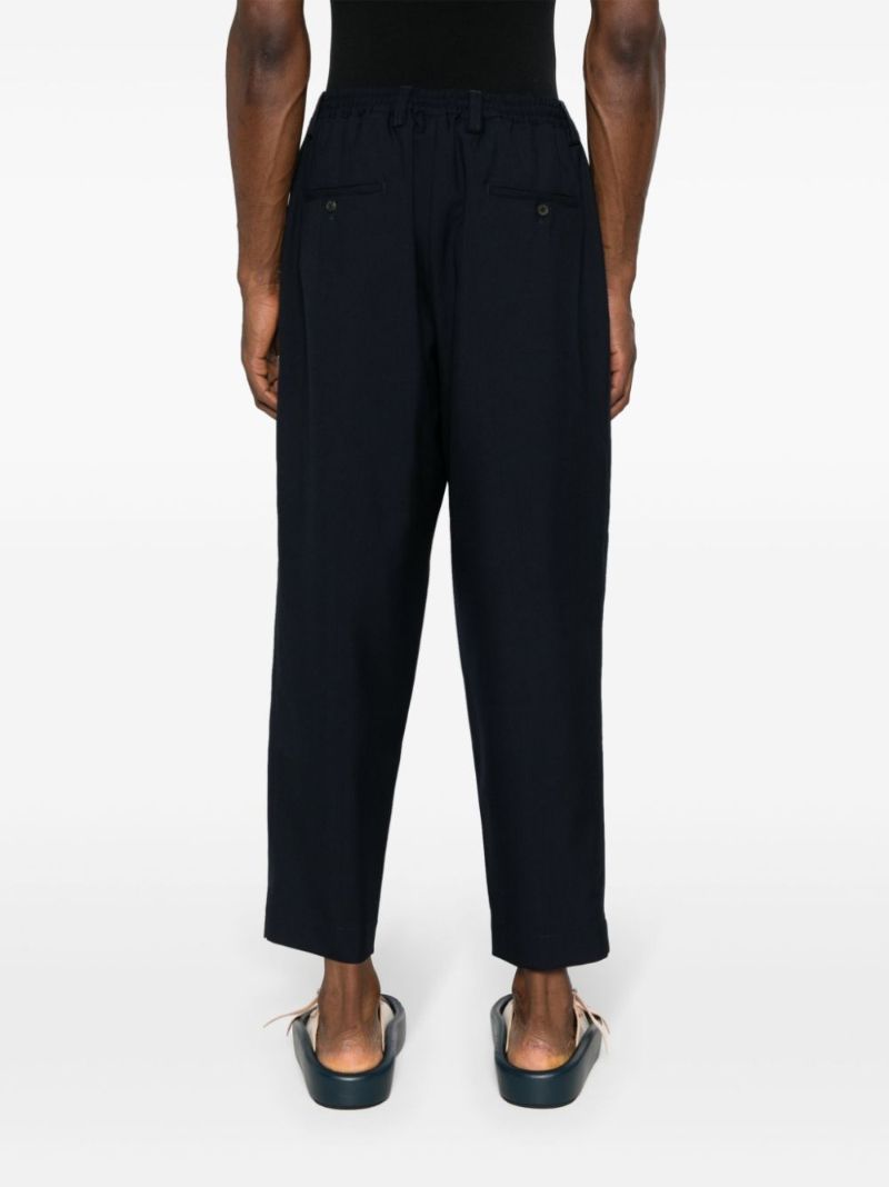 Blue Tapered Virgin Wool Trousers