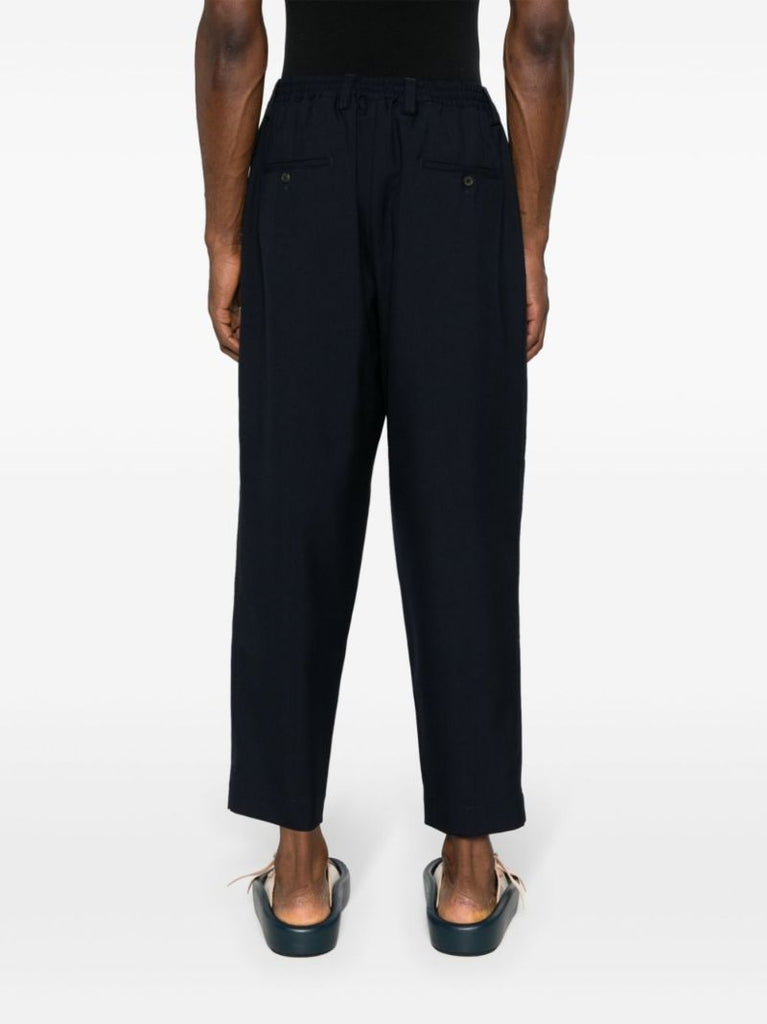 Blue Tapered Virgin Wool Trousers